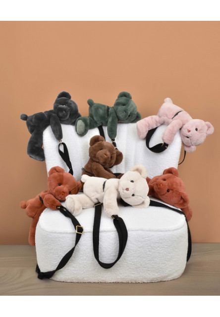 DouDou et Compagnie Batoh na rameno medvedík èierny