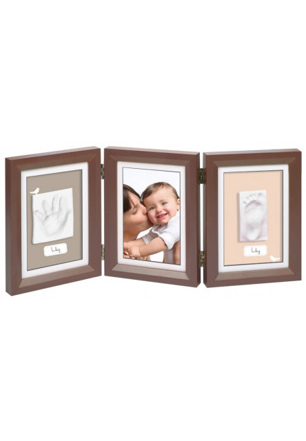 Drevený rámček pre odtlačok My Baby Touch Double Brown