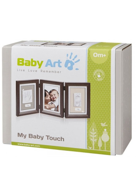 Drevený rámček pre odtlačok My Baby Touch Double Brown