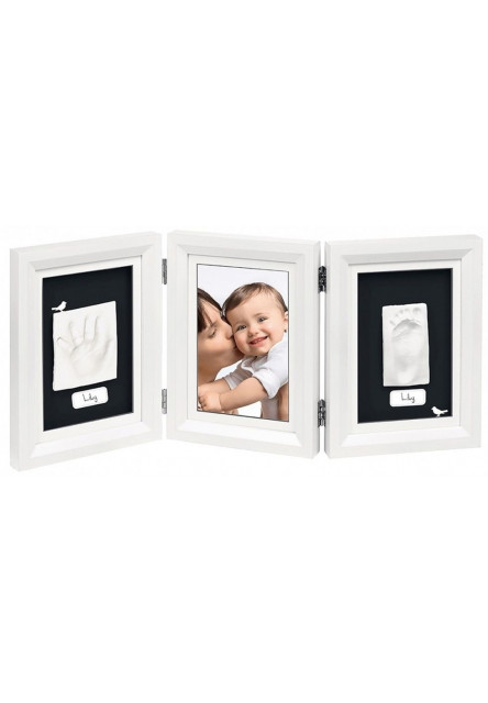 Drevený rámček pre odtlačok My Baby Touch Double White & Black