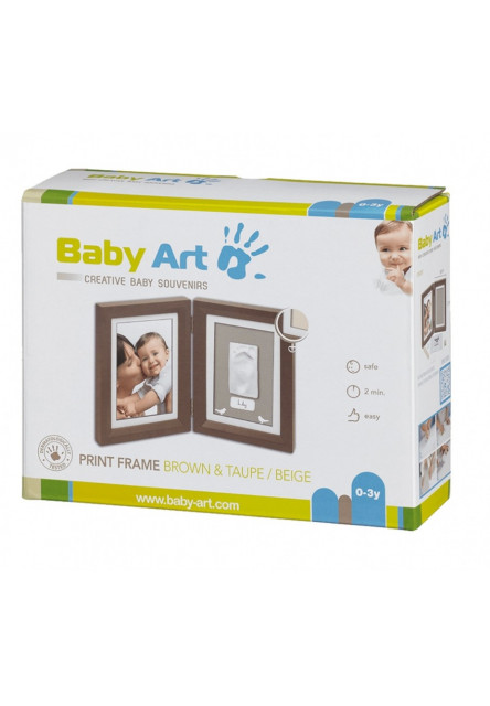 Drevený rámček pre odtlačok My Baby Touch Simple Brown