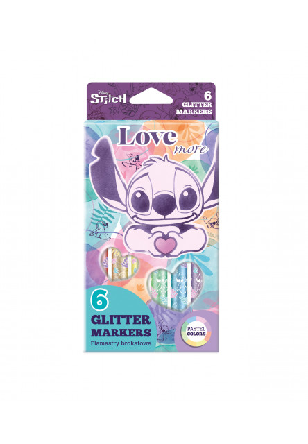 Trblietavé fixky Stitch Pastel 6 ks