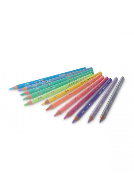 Trojhranné pastelky Stitch Pastel 12 ks