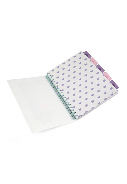 Zápisník špirálový B5 so záložkami Stitch Pastel