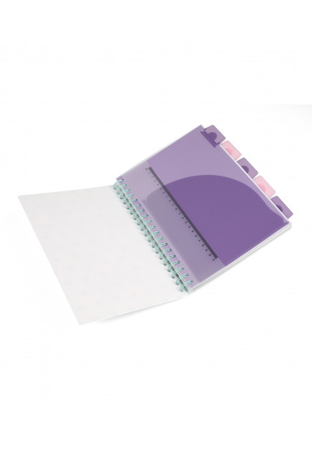 Zápisník špirálový B5 so záložkami Stitch Pastel