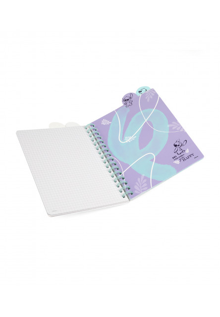 Zápisník špirálový A5 so záložkami Stitch Pastel