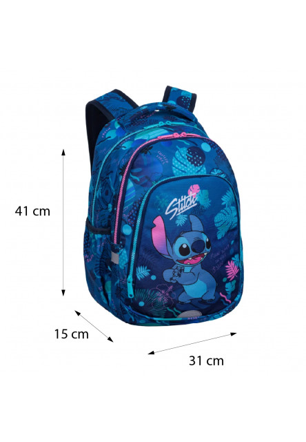 Školská taška Prime 41 cm Stitch Blue