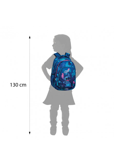 Školská taška Prime 41 cm Stitch Blue