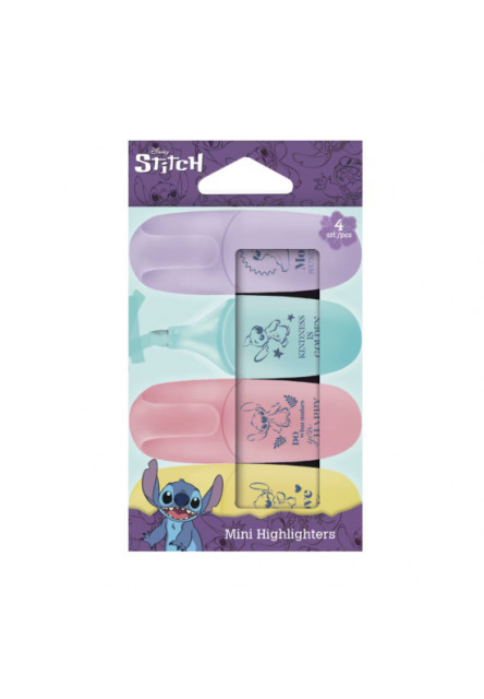 Zvýrazňovač mini Stitch Pastel 4 ks