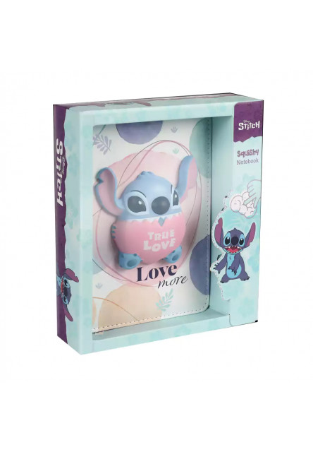 Zápisník B6 s 3D postavičkou True Love Stitch Pastel