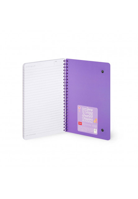 Zápisník Legami Lined Spiral-Bound Notepad - Spiral Notebook - Large - Flowers