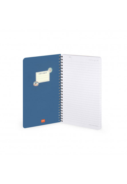 Zápisník Legami Lined Spiral-Bound Notebook - Špirálový zápisník - Veľký - Travel Stickers