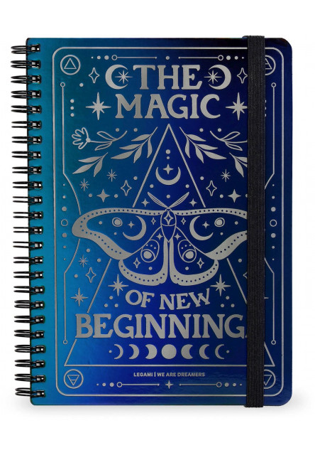 Zápisník Legami Lined Spiral-Bound Notepad - Spiral Notebook - Maxi - Moth