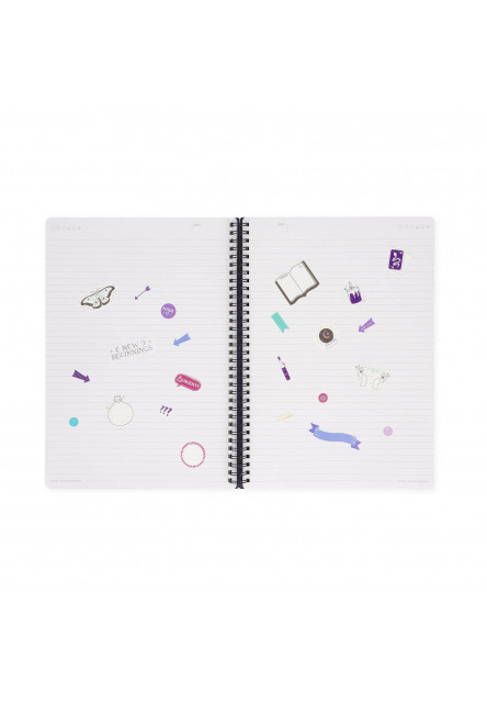 Zápisník Legami Lined Spiral-Bound Notepad - Spiral Notebook - Maxi - Moth