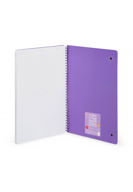 Zápisník Legami Lined Spiral-Bound Notepad - Spiral Notebook - Maxi - Flowers