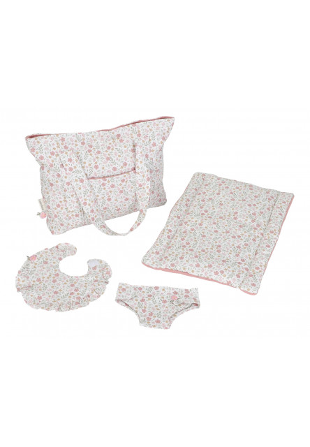 Prebaľovacia taška pre bábiky Soft Flowers