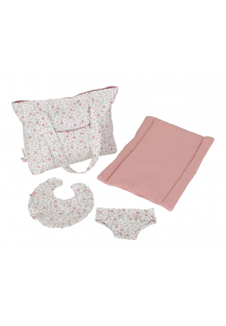 Prebaľovacia taška pre bábiky Soft Flowers
