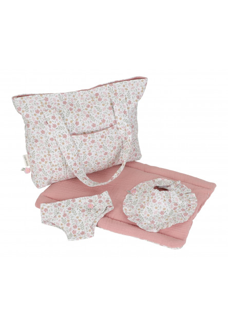 Prebaľovacia taška pre bábiky Soft Flowers