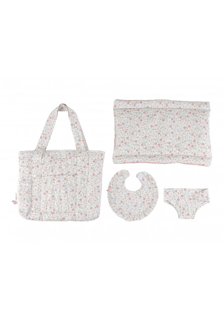 Prebaľovacia taška pre bábiky Soft Flowers
