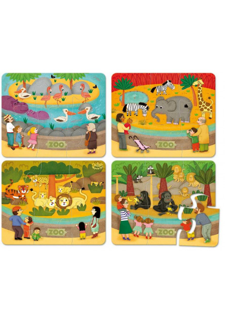 Drevené puzzle Zoo