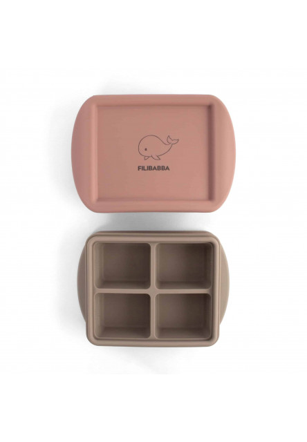 Dvojbalenie misky na detskú výživu do mrazničky 4x65ml - rose mix