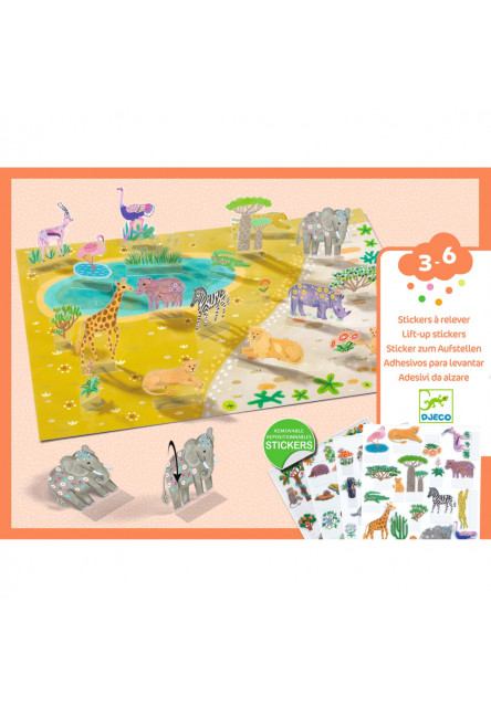 ENG: Lift-up stickers - Animals