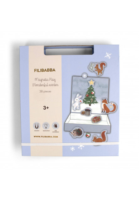 Magnetická hra - wonderful winter - forest friends