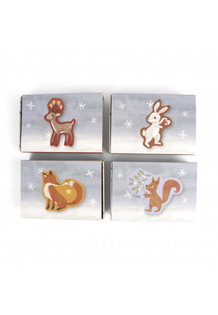 Set 4 puzzle - wonderful winter - forest friends