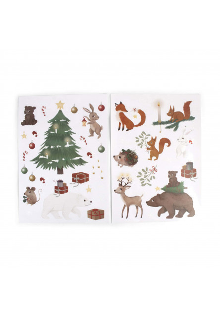 Nálepky na okno - wonder winter - forest friends