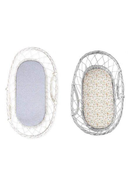 Prostěradlo Sleepee We Care do kočárku, košíku a kolébky Ivory Forest
