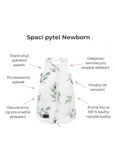 Spací pytel Sleepee Newborn Green Forest