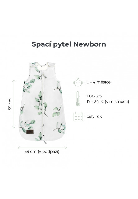 Spací pytel Sleepee Newborn Green Forest