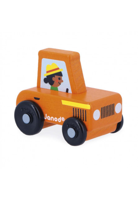 Cross roads Drevené auto na tlačenie Traktor červený