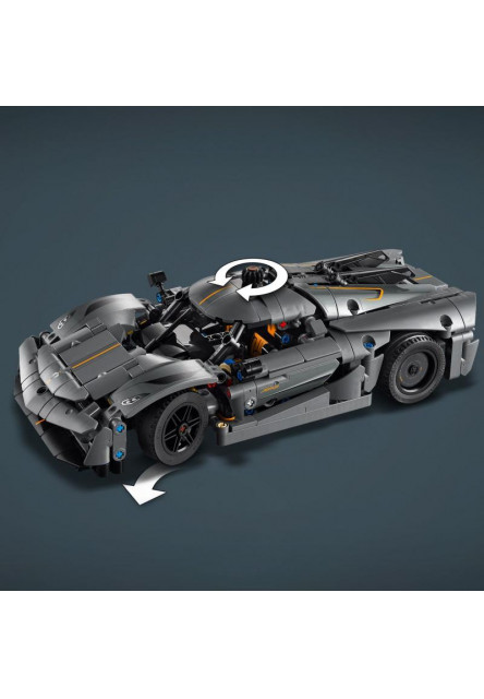 Sivé hyperauto Koenigsegg Jesko Absolut