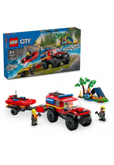 Hasičské auto 4x4 a záchranný čln