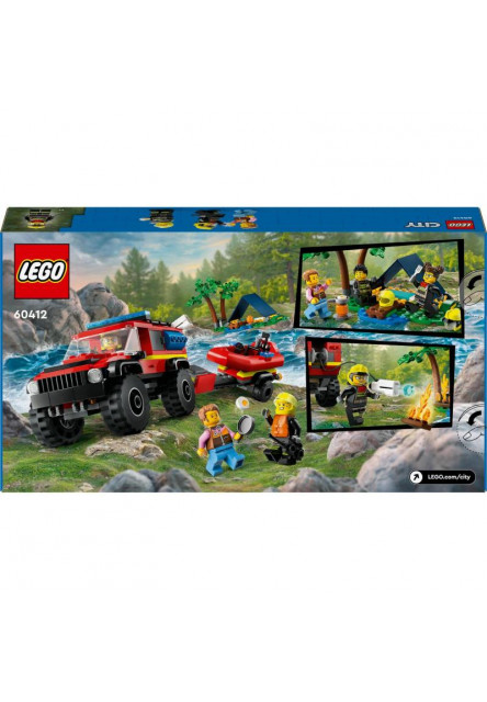Hasičské auto 4x4 a záchranný čln