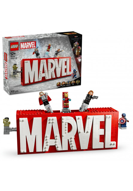 Logo MARVEL a minifigúrky