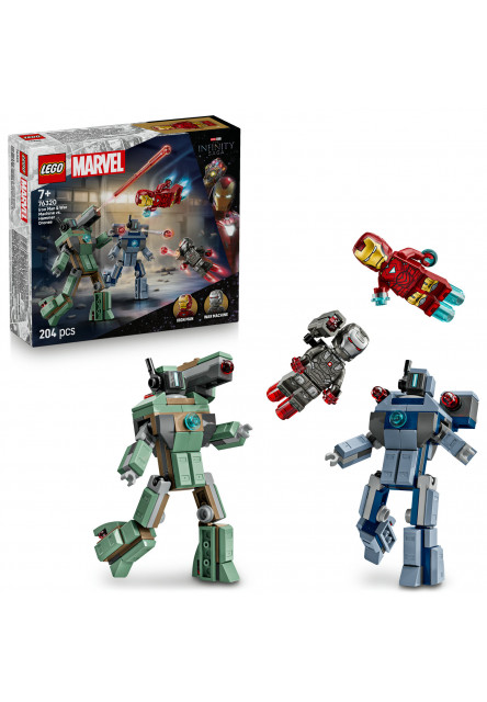 Iron Man a War Machine vs. Hammerove Drony