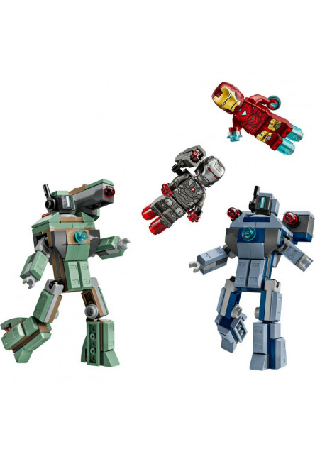 Iron Man a War Machine vs. Hammerove Drony