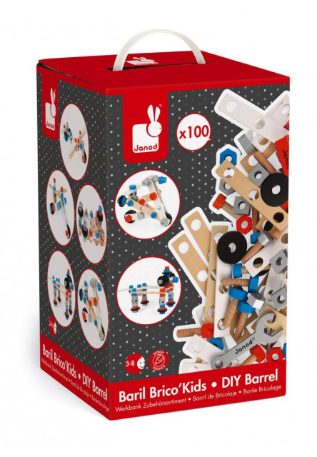 BricoKids Detské náradie a skrutky 100 ks