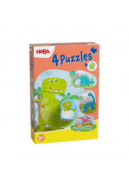 Puzzle pre najmenších Dinosaury 4 ks