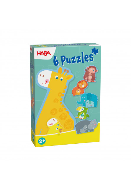 Puzzle pre najmenších Zvieracia rodinka 6 ks