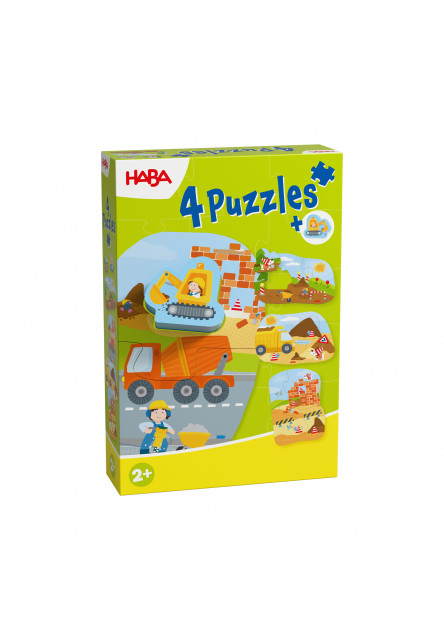 Puzzle pre najmenších Stavenisko 4 ks