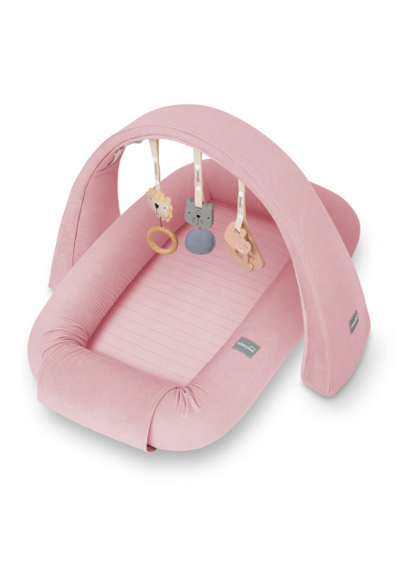 Multifunkční hnízdečko pro miminko s hrazdičkou a hračkami 3 v 1 Sleepee Pink