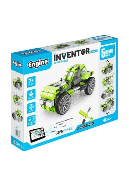 Engino INVENTOR MECHANICS plážová bugina s 5 bonusovými modelmi