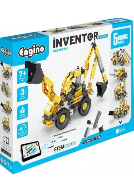 Engino INVENTOR MECHANICS bager s 5 bonusovými modelmi