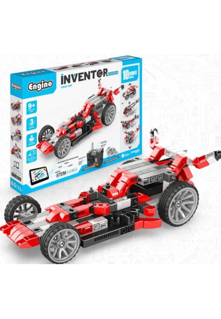Engino INVENTOR MOTORIZED pretekárske auto s 10 bonusovými modelmi