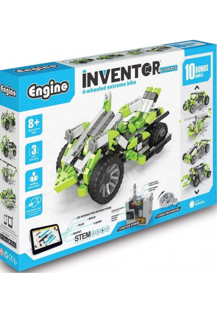 Engino INVENTOR MOTORIZED 4-kolesový xtreme bike s 10 bonusovými modelmi