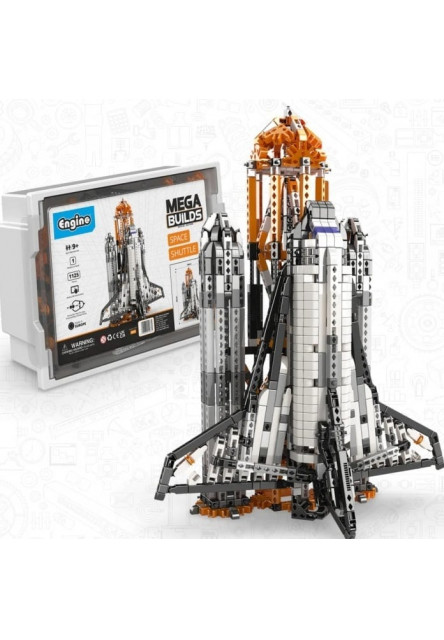 Engino MEGA BUILDS: Challenger raketa(v plastovej vaničke s aplikáciou 3D inštrukcií)