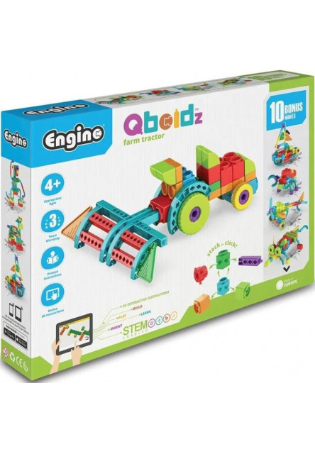 Engino QBOIDZ farmársky traktor s 10 bonusovými modelmi